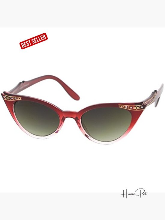 Vintage Cat Eye Sunglasses Rhinestone Embellished UV400 UV Protected main image 6